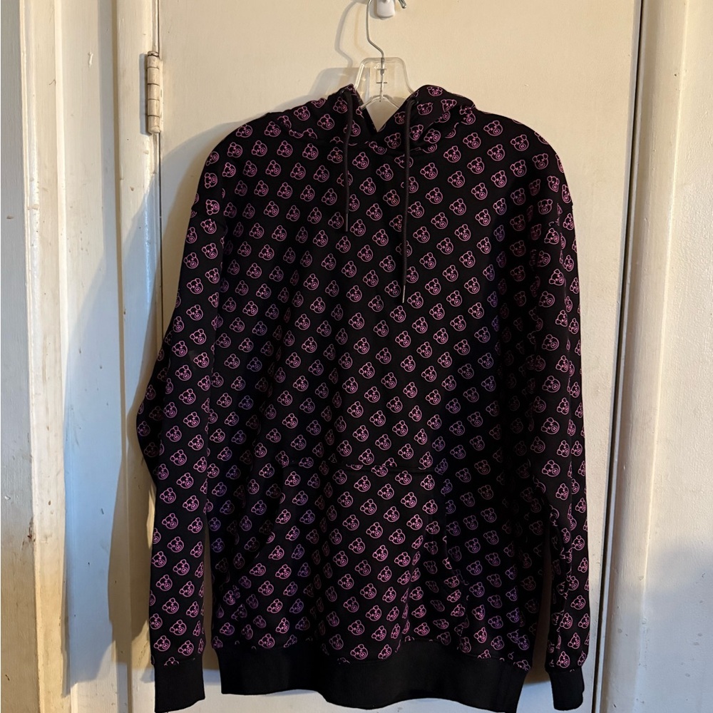 Shane Dawson Black and Pink Pig Patterned Men's Hoodie Sweater